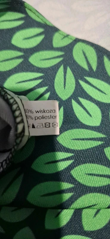 NAOKO Sukienka Havana Liście Midi Kopertowa Wrap Dress S Wiskoza