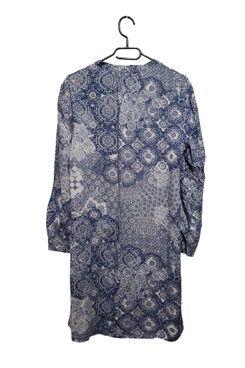 H&M Sukienka/Tunika S Wiskoza Boho Paisley W Stylu Denim Jesień