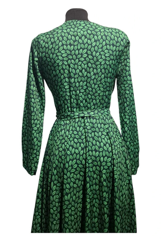 NAOKO Sukienka Havana Liście Midi Kopertowa Wrap Dress S Wiskoza