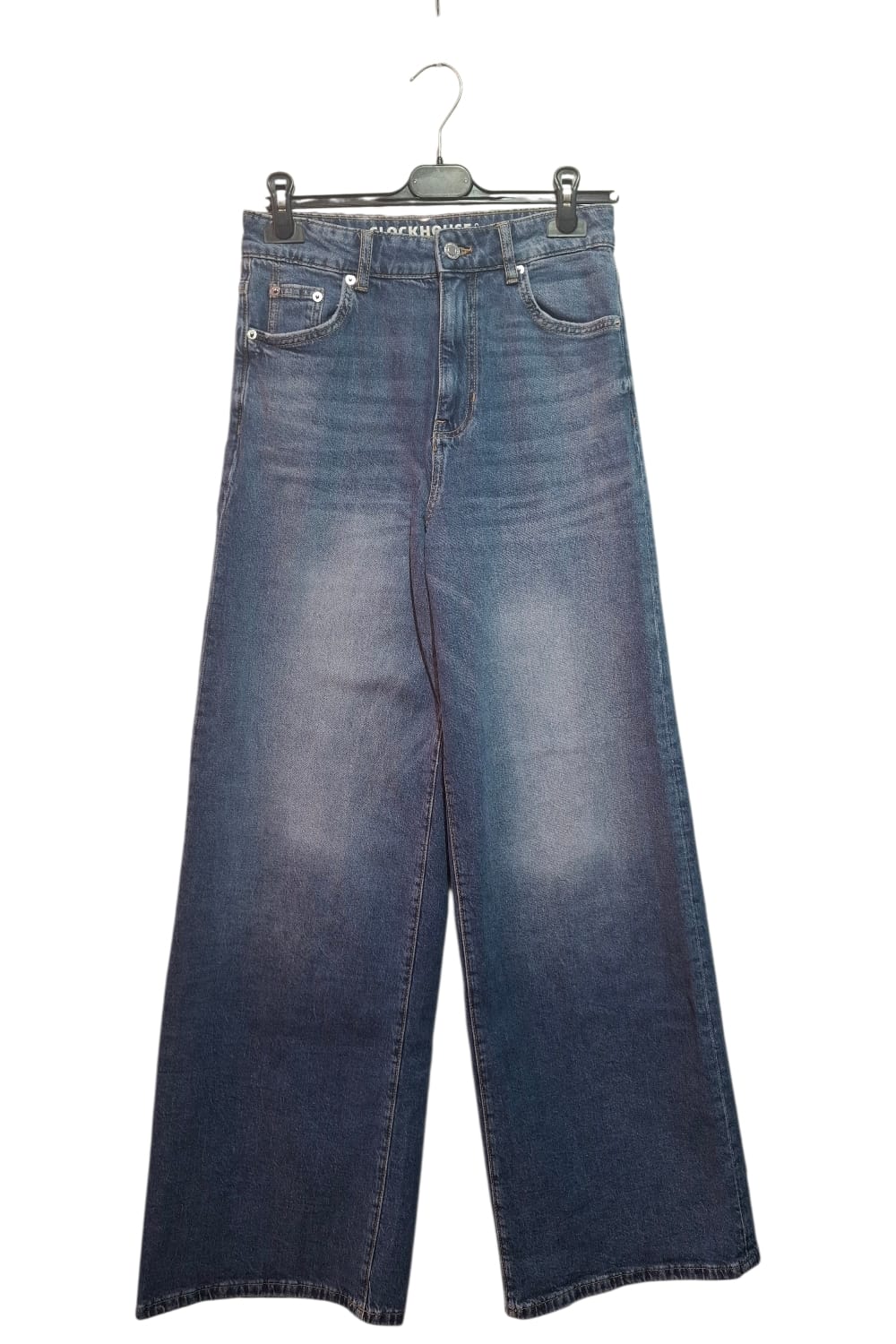 Jeansy Clockhouse Wide Leg High Waist Rozmiar 36 Szerokie Nogawki Y2K Denim