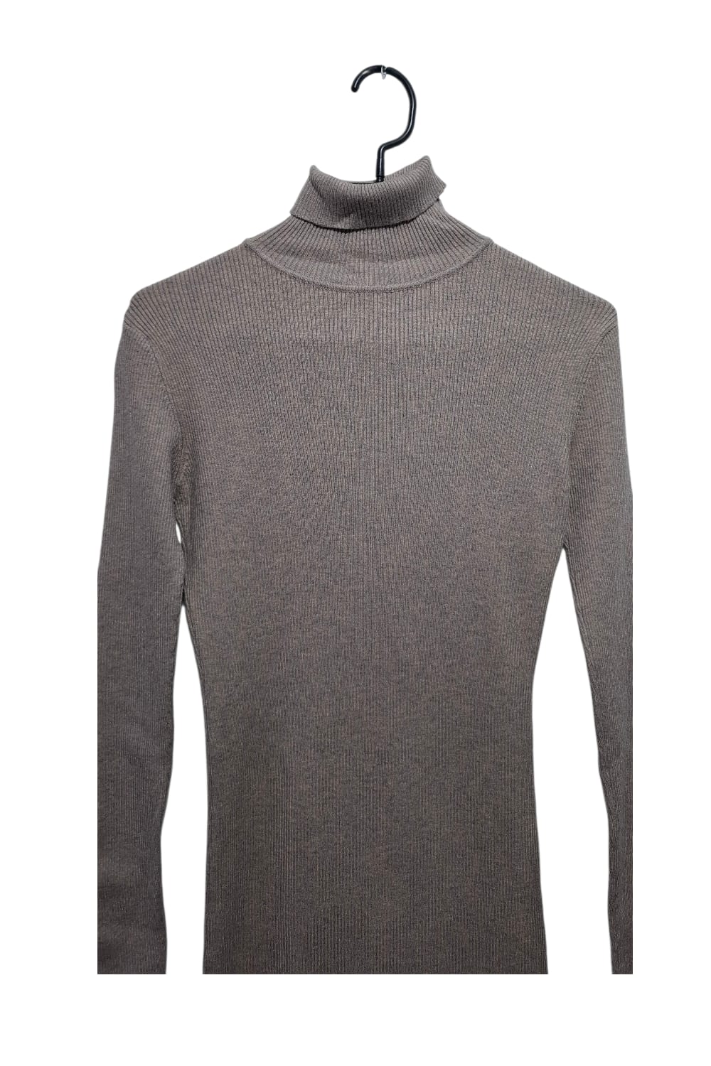 Sukienka Swetrowa Prążkowana Golf MIDI Beżowa Rozm. S Medicine