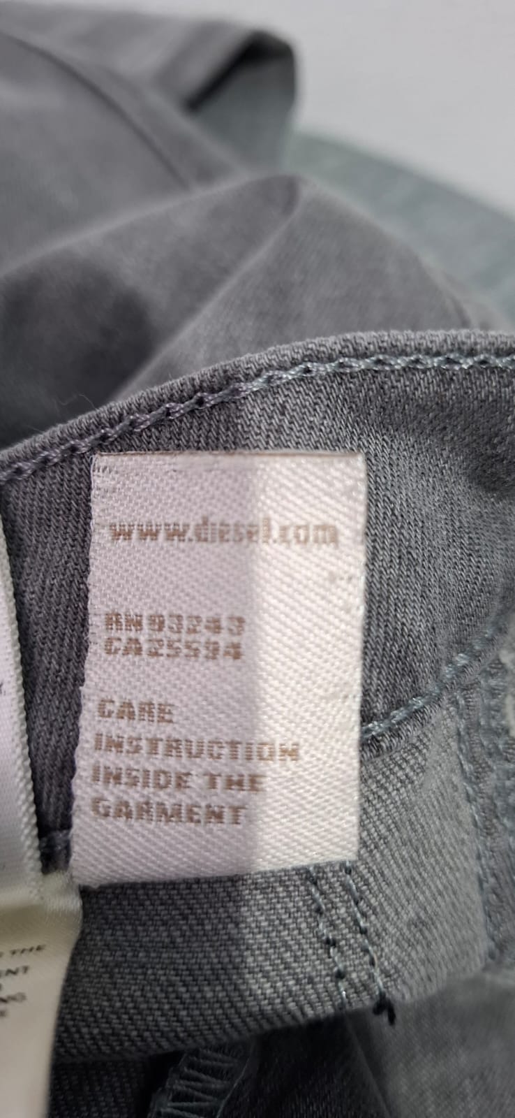 Oryginalne Jeansy Diesel Livier W27 Szare Slim Low Waist