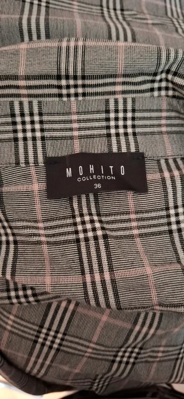 Elegancka Sukienka Koszulowa Mohito Krata Kratka Midi 36 S Święta