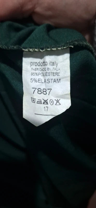 Sukienka Ołówkowa Plisy Zielona Midi  Rękaw 3/4 Włoska Moda Święta S/M