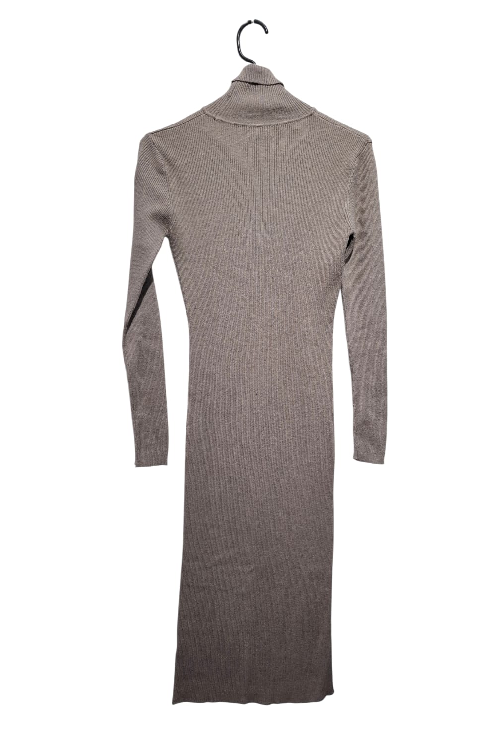 Sukienka Swetrowa Prążkowana Golf MIDI Beżowa Rozm. S Medicine