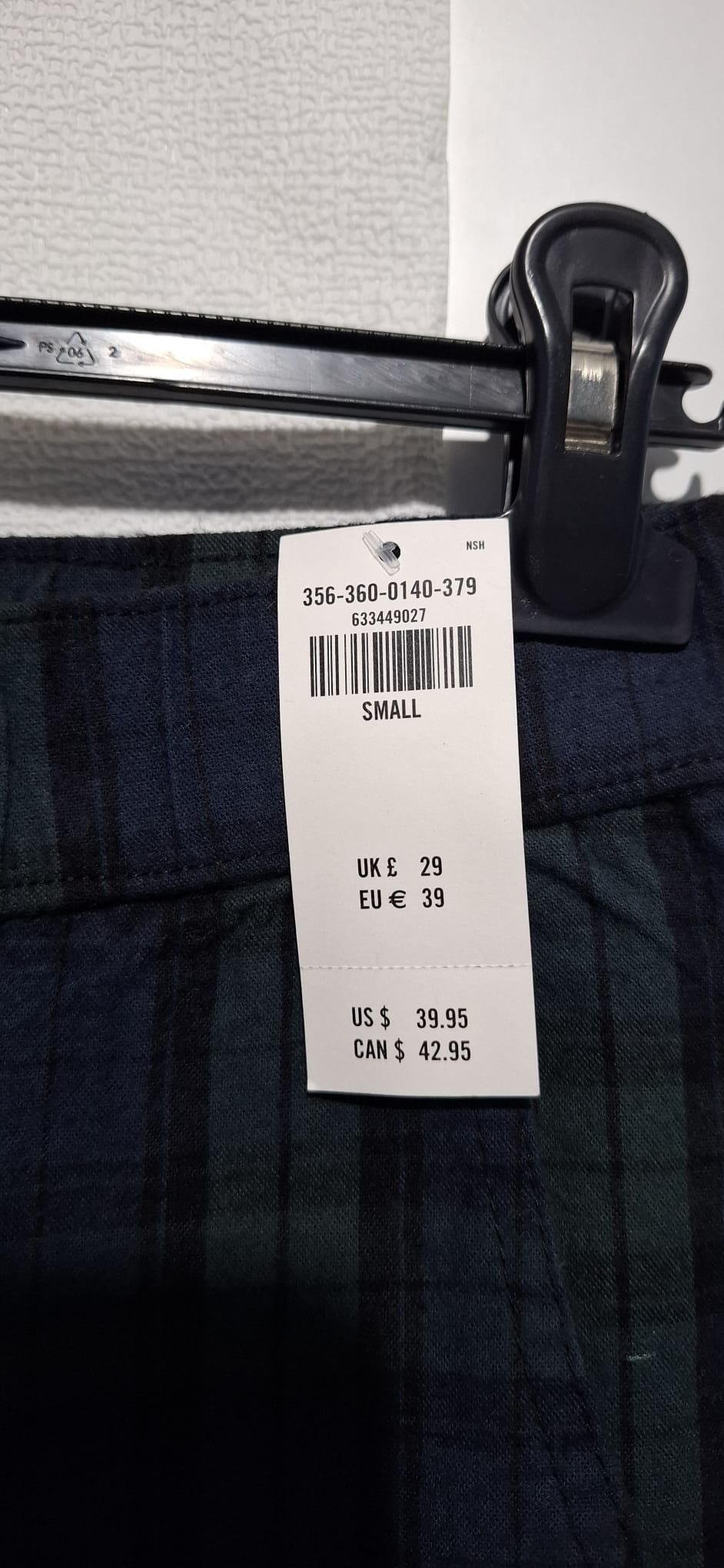 Hollister Spodnie Plaid Tartan Szkocka Krata Rozmiar S  Nowe z Metką
