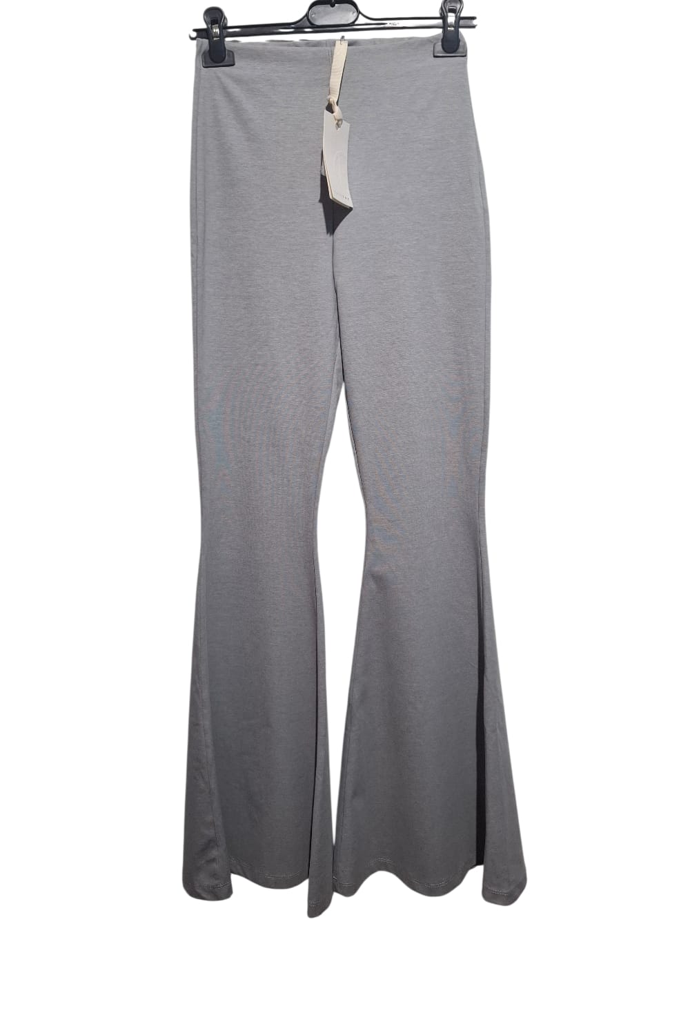 Eleganckie Szare Spodnie Dzwony Wysoki Stan Haveone Rozmiar S