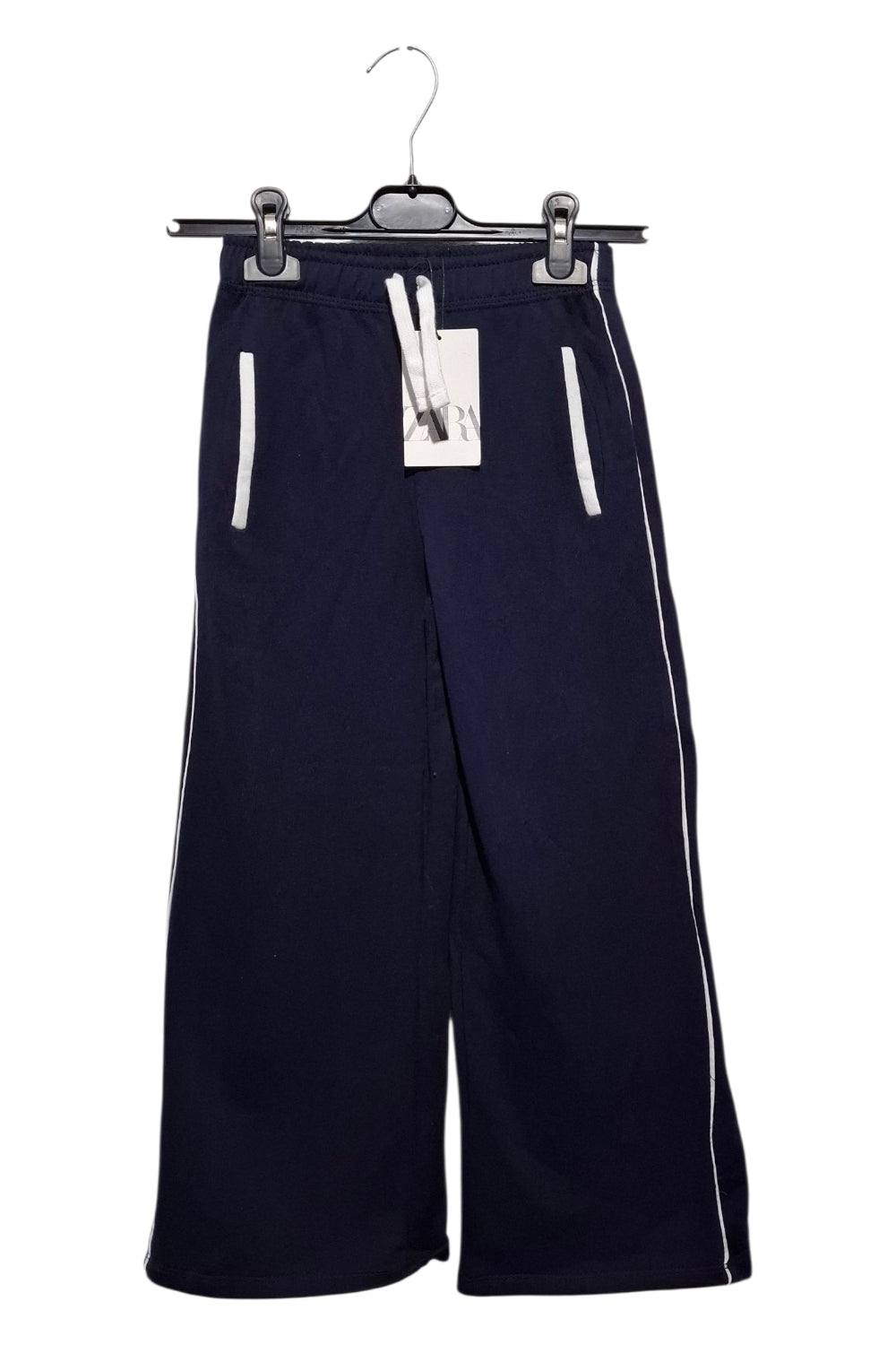 Zara Kids Granatowe Spodnie Dresowe Szerokie Lampasy 128 (Rozmiar 8 lat) Nowe.