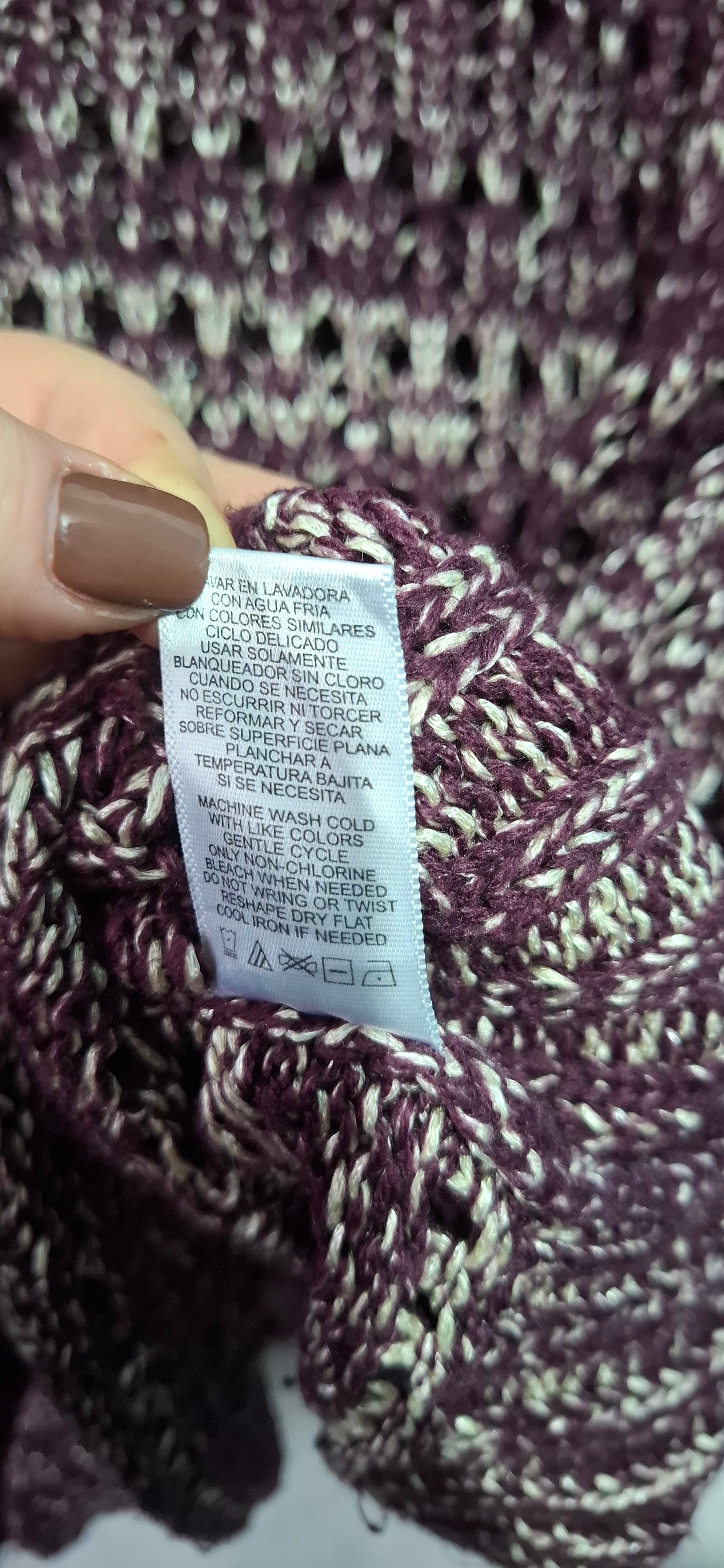 Sweter Oversize Narciso Rodriguez for DESIGNATION XL - Ażurowy, Marsala/Beż