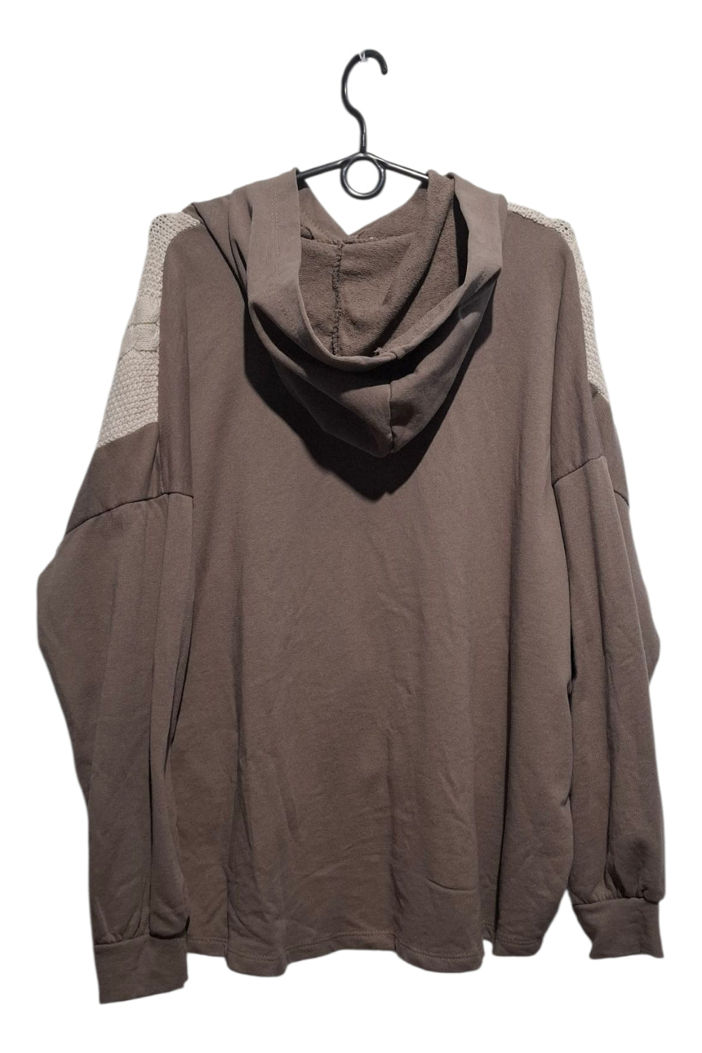 Włoska Bluza / Sweter INEO Couture Oversize Dwukolorowa, Warkocz, Napisy na Rękawach, 65% Bawełna.