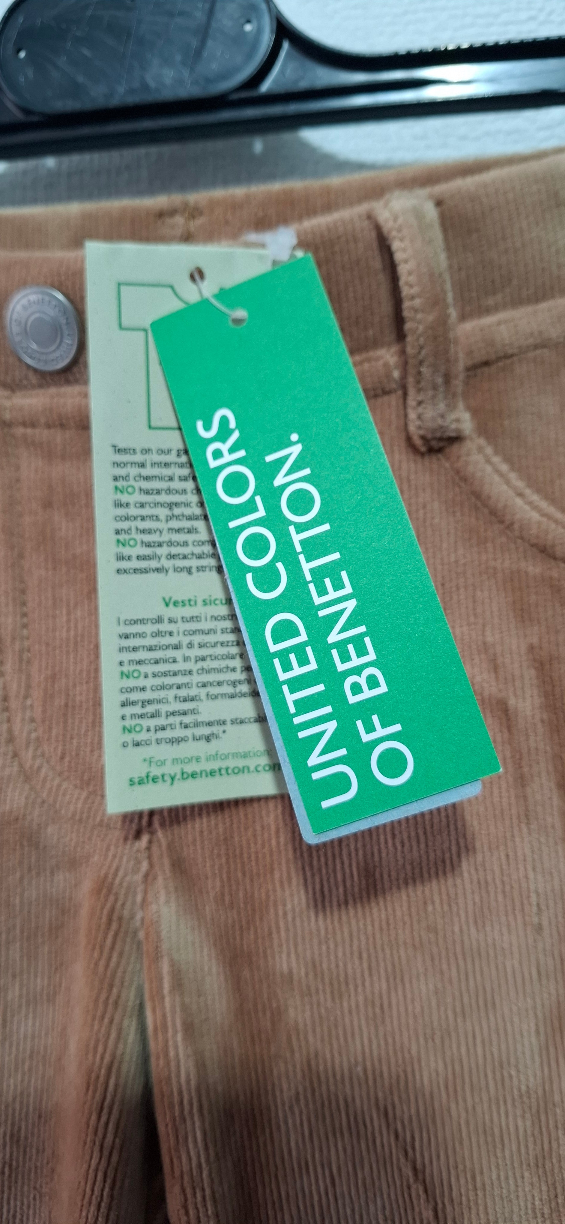 NOWE Spodnie Dziecięce Sztruksowe United Colors of Benetton 7-8y