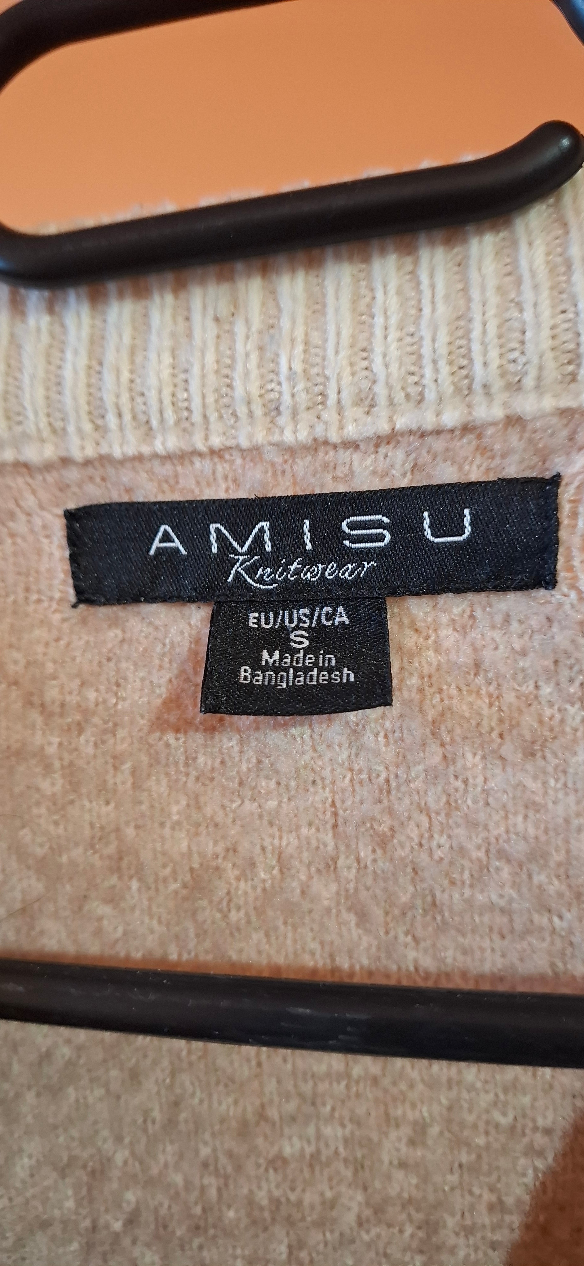 Oversize Sweter Amisu S/M Kwiaty Róże Beżowy Kremowy Retro Vintage