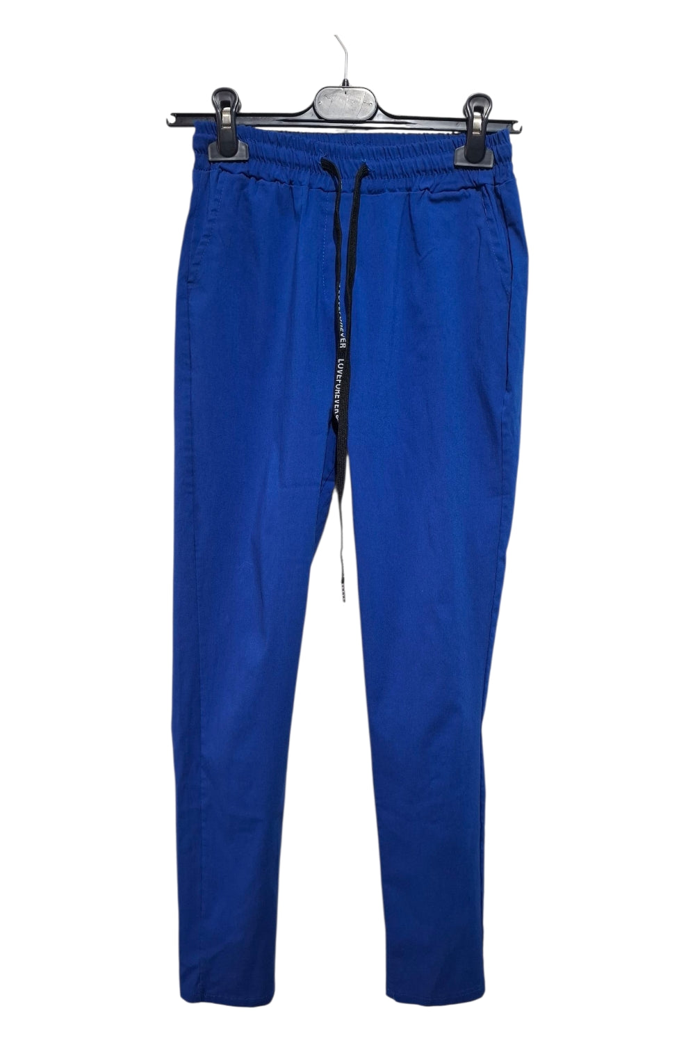 Wygodne Niebieskie Spodnie Joggery r. M (38) | Włoska Wiskoza | Made in Italy