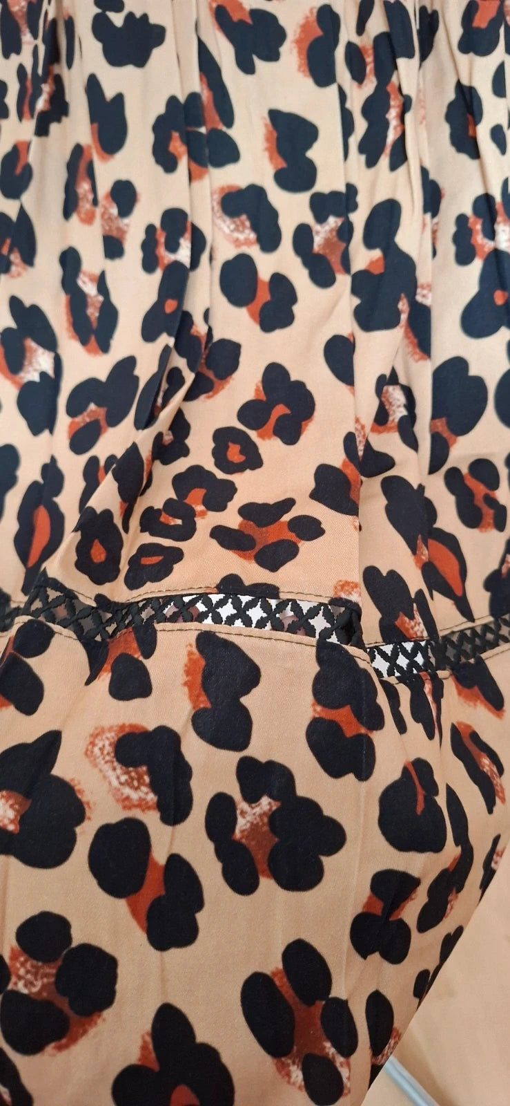 Sukienka Panterka Piu Bella S/M 100% Wiskoza Długi Rękaw SYLWESTER