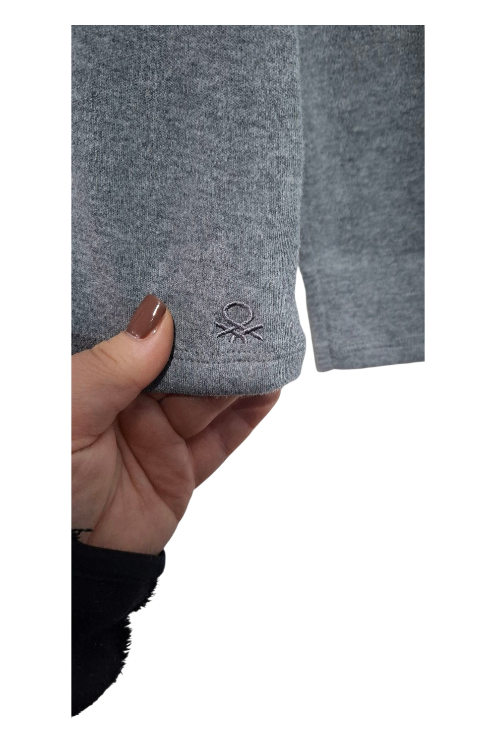 Benetton Golf Szary Bluzka Długi Rękaw Stójka 128 (35/45) Unisex