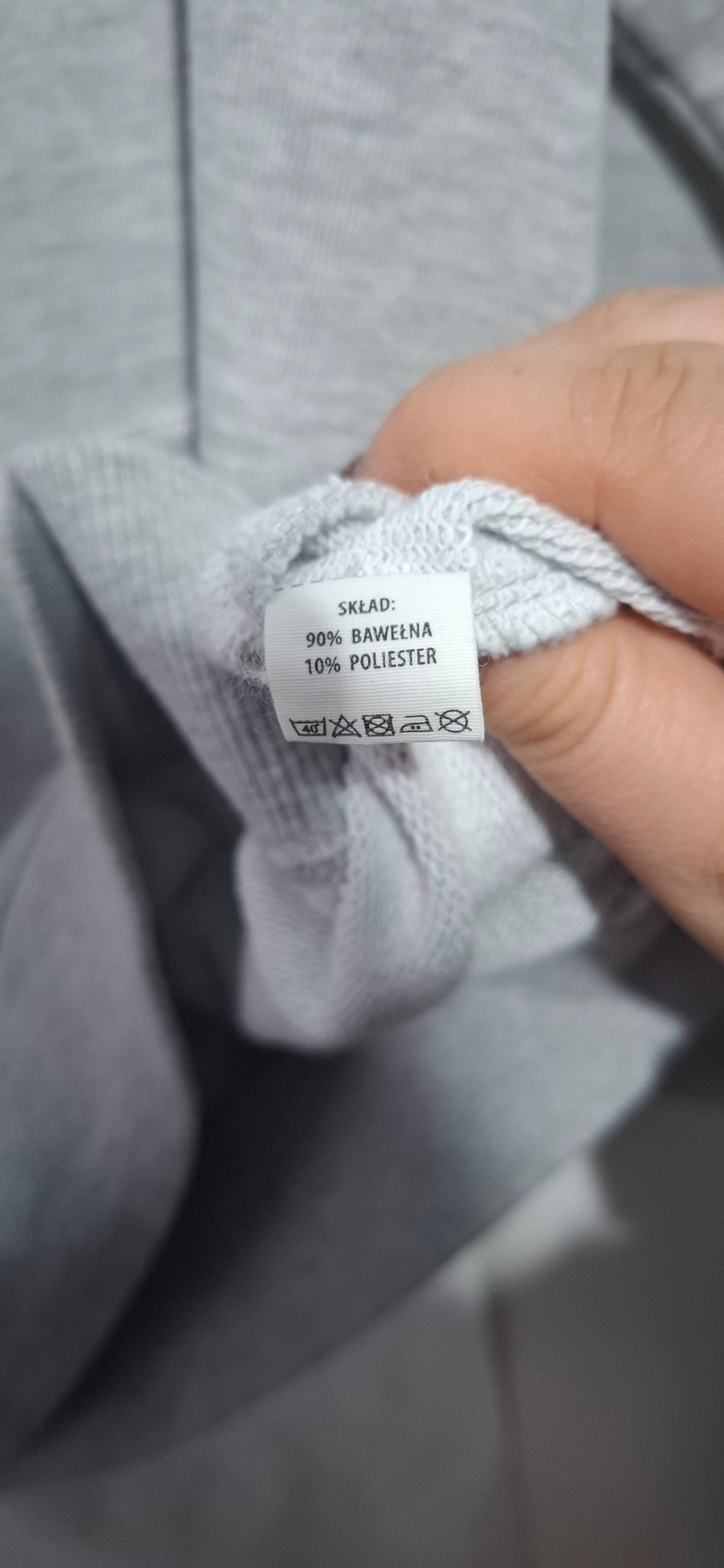 Mama Ginekolog RP NICOLE Bluza z Kapturem Szara Melange XS Oversize