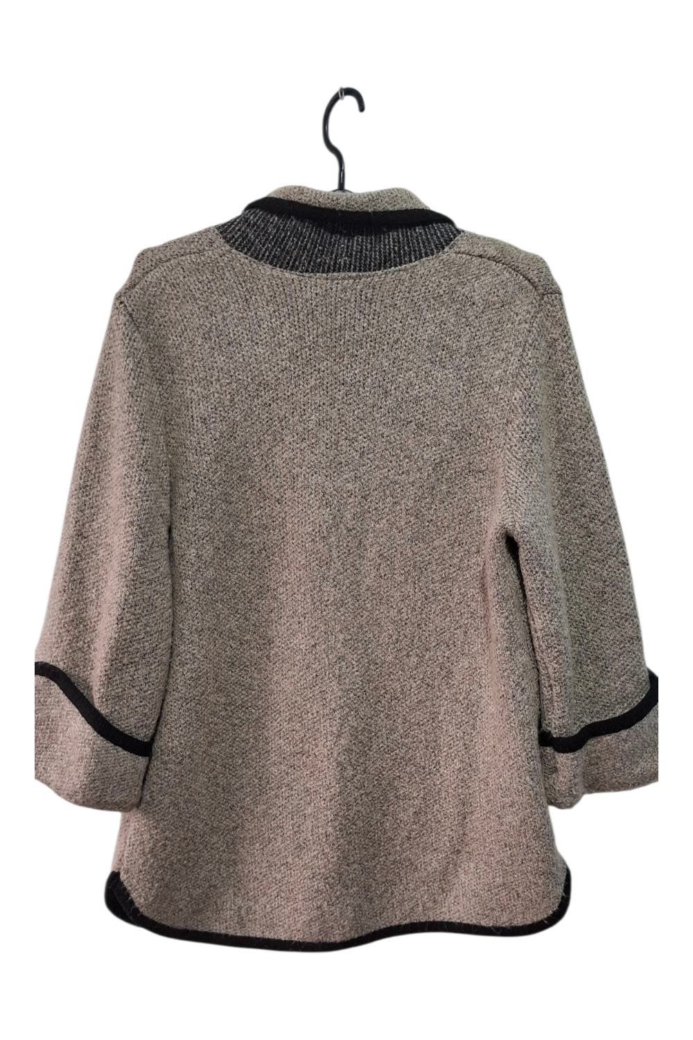 Gruby Kardigan ADAN Sweter Żakiet TWEED Moher Krótki Rękaw POLSKI XL