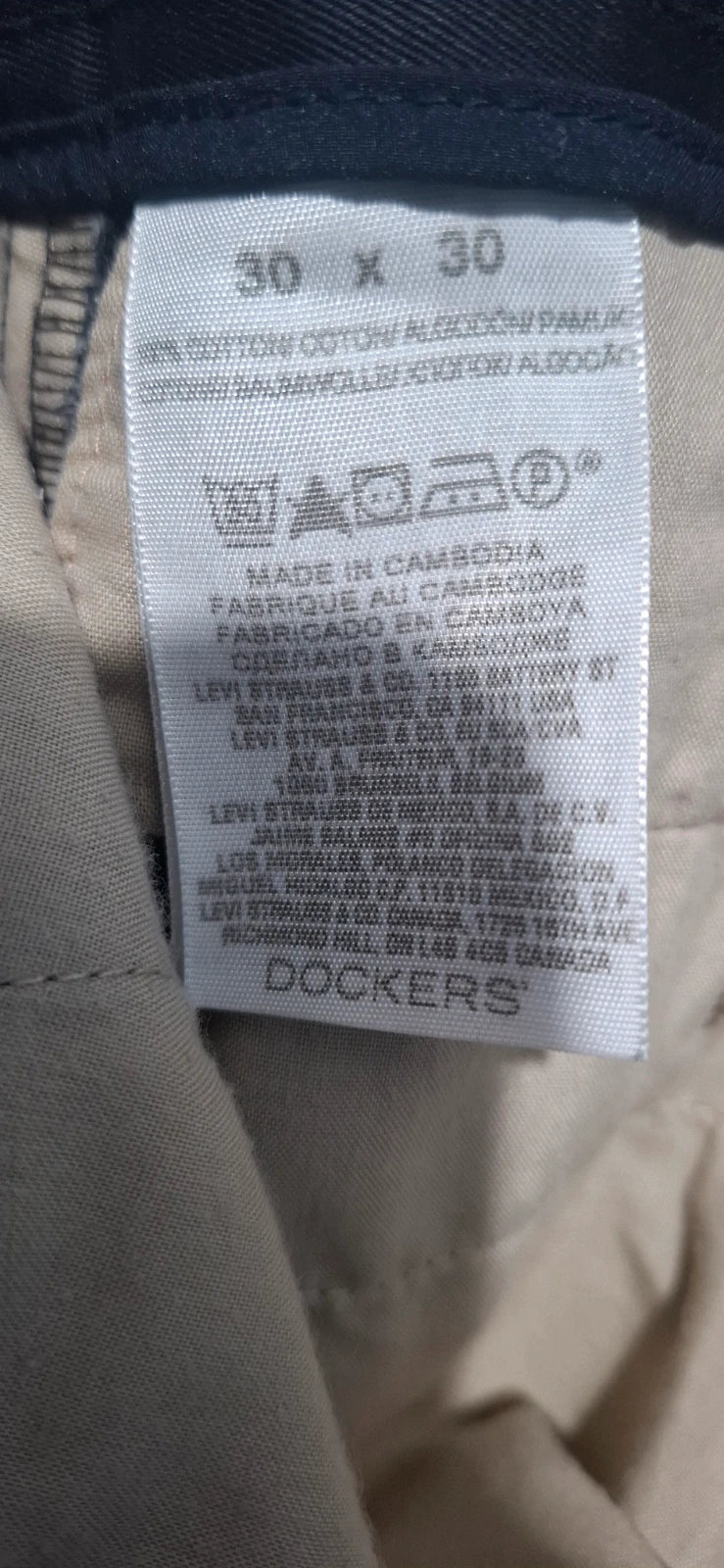 Klasyczne Granatowe Chinosy Dockers - Classics Fit - Rozmiar W30 L30