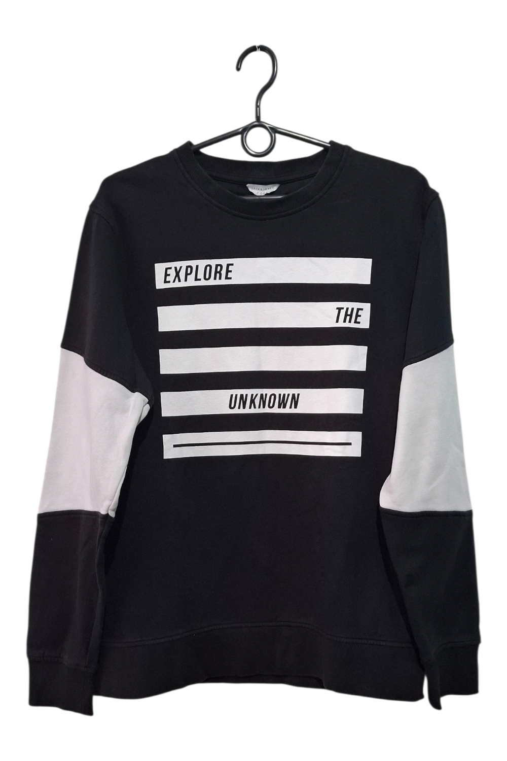 Bluza Męska Jack & Jones CORE M 'Explore The Unknown' Czarna Color Block