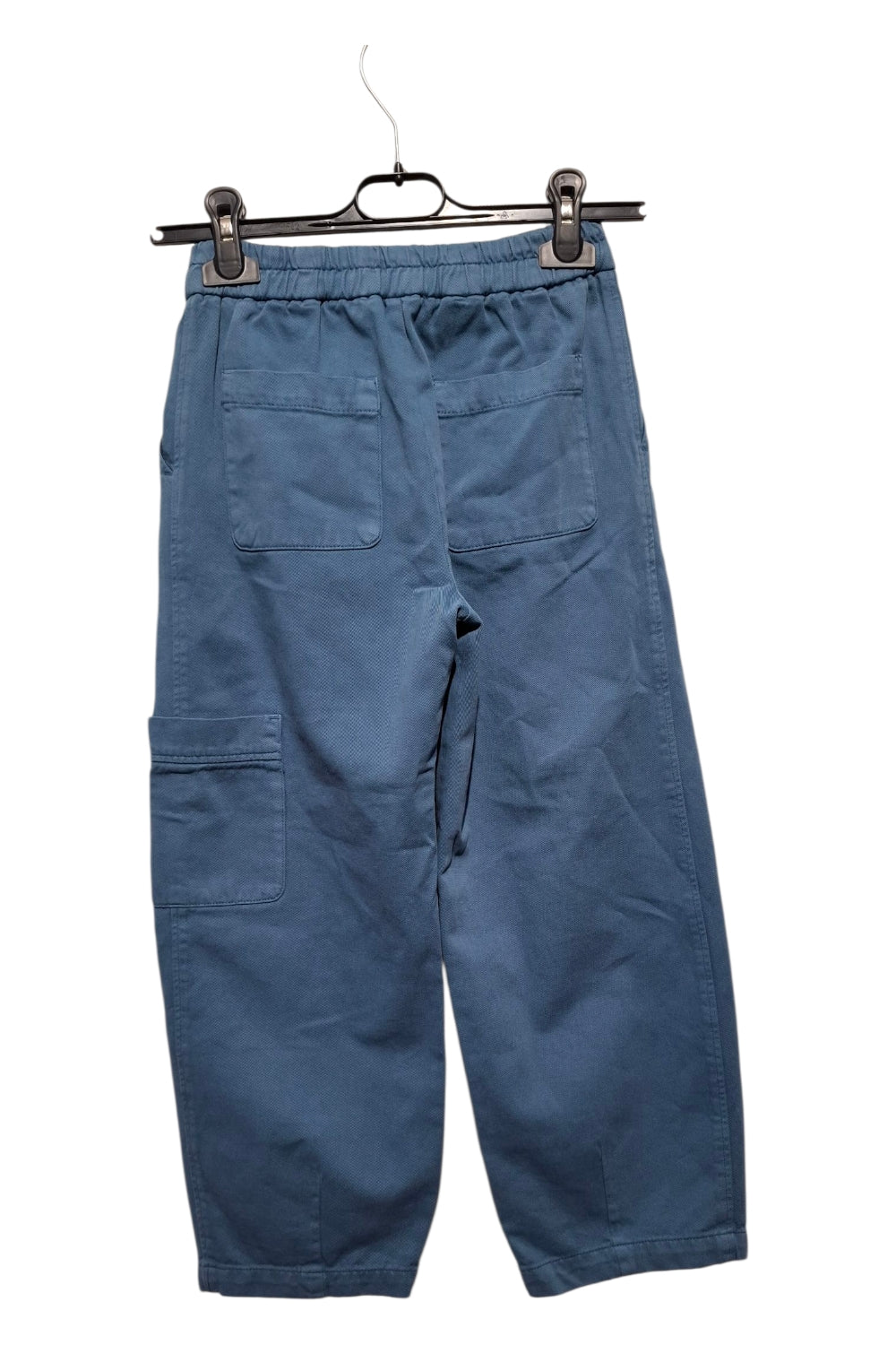 Modne Spodnie ZARA 'Garment Dye' Szerokie Nogawki Niebieskie 128