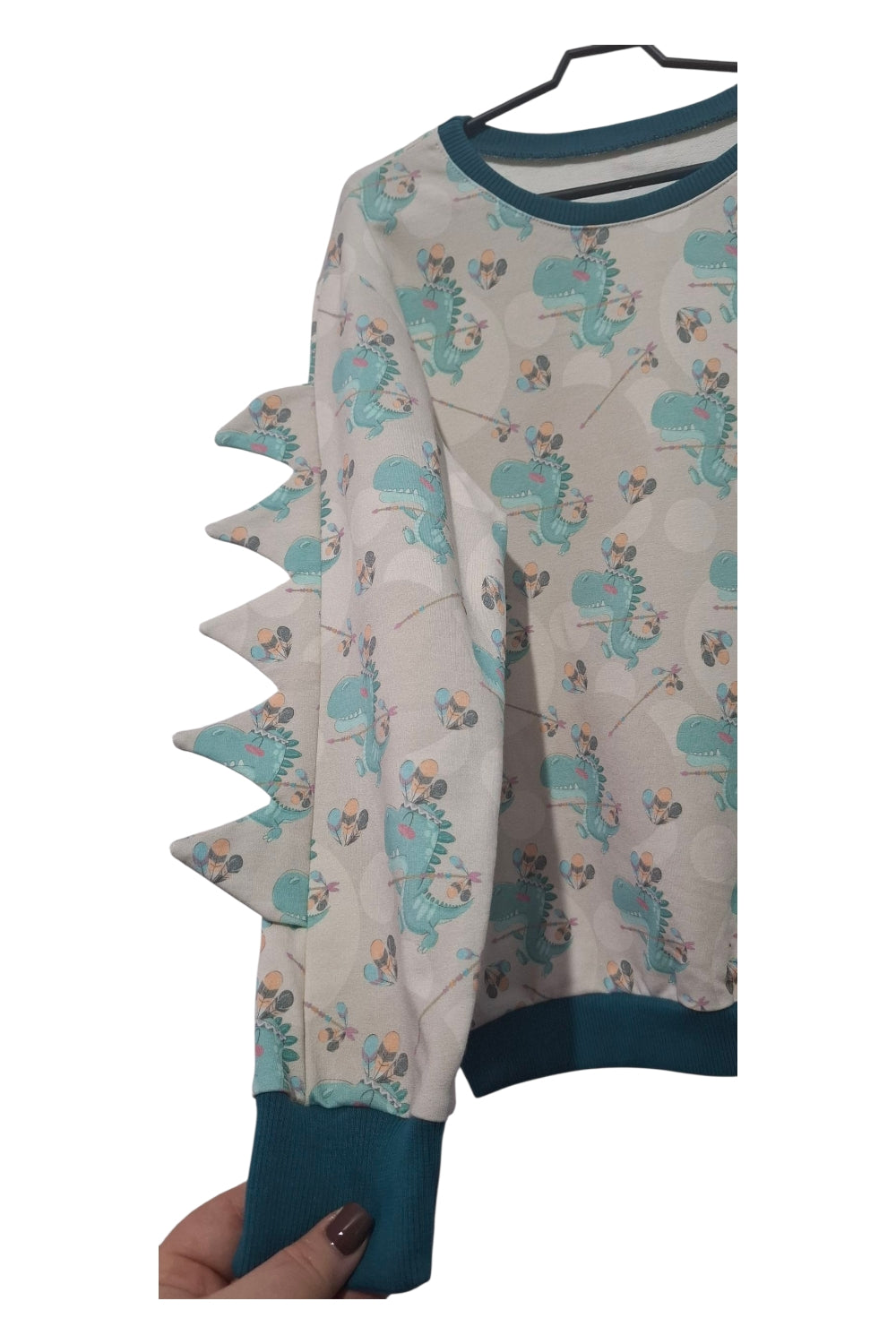 Bluza Dziecięca DINO z Kolcami - Indianin T-Rex - R. 122/128 - MAMASELF