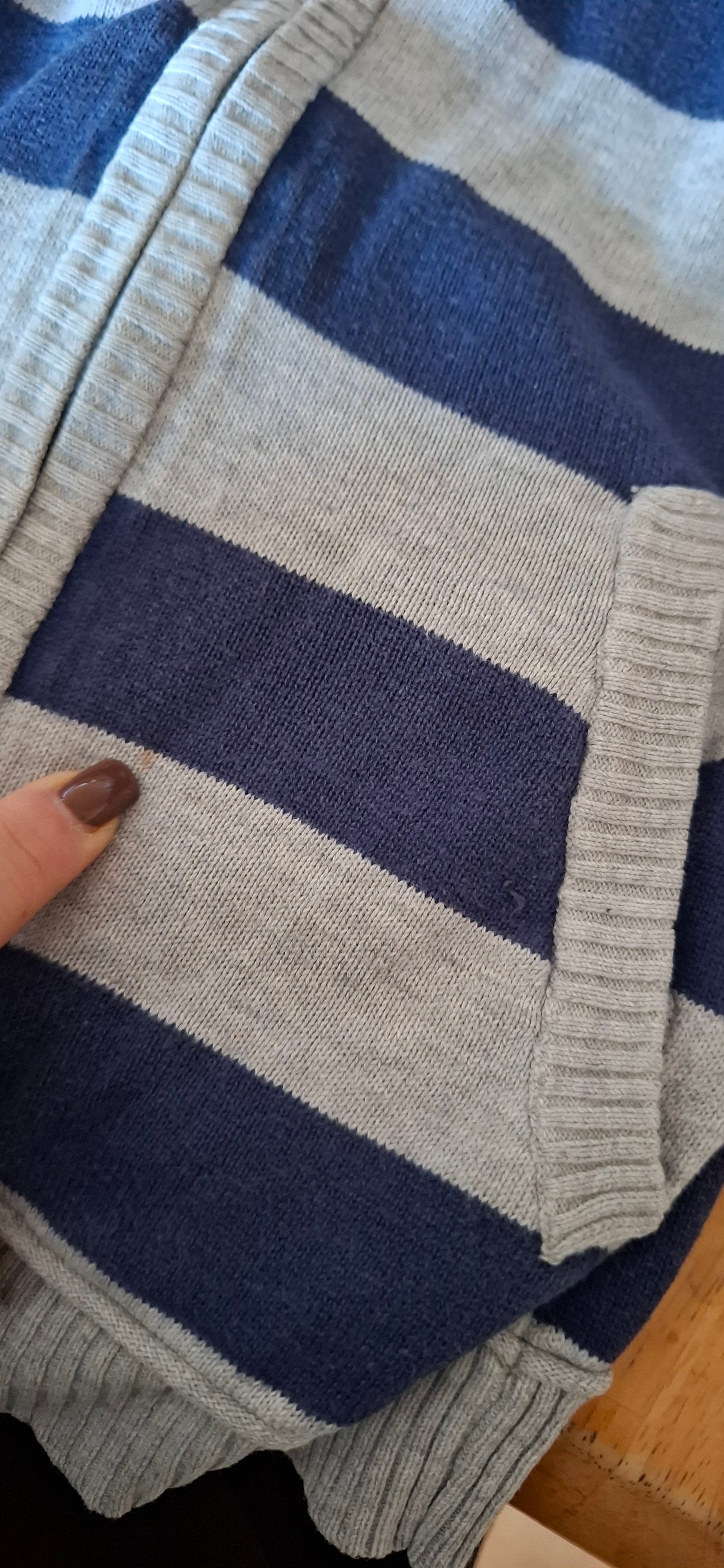 H&M Sweter Rozpinany Chłopięcy 110/116 Bawełna Paski (4-6 lat)