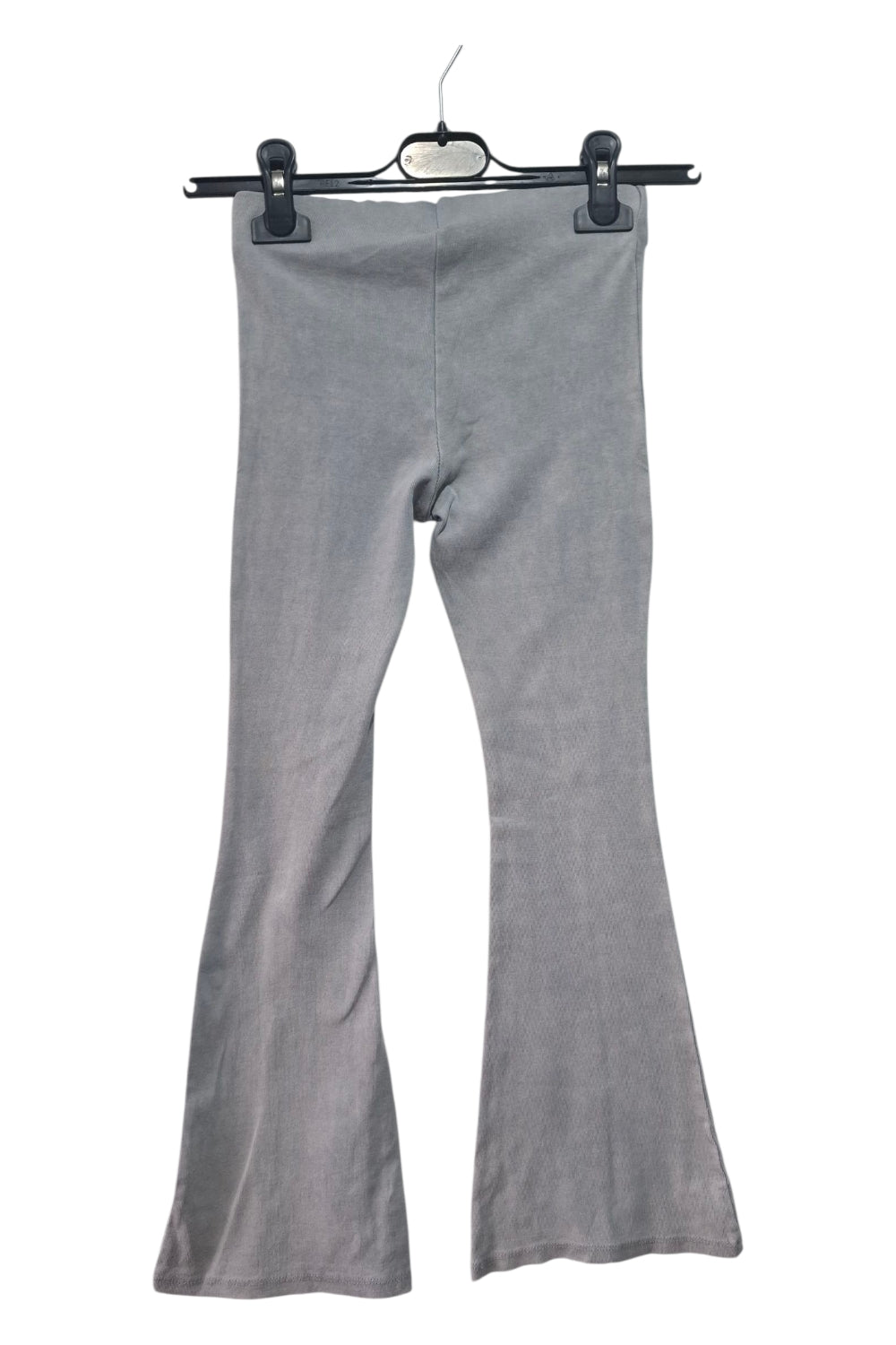 Szare Rybkowane Legginsy Dzwony Dziecięce 128 cm (7-8 lat)