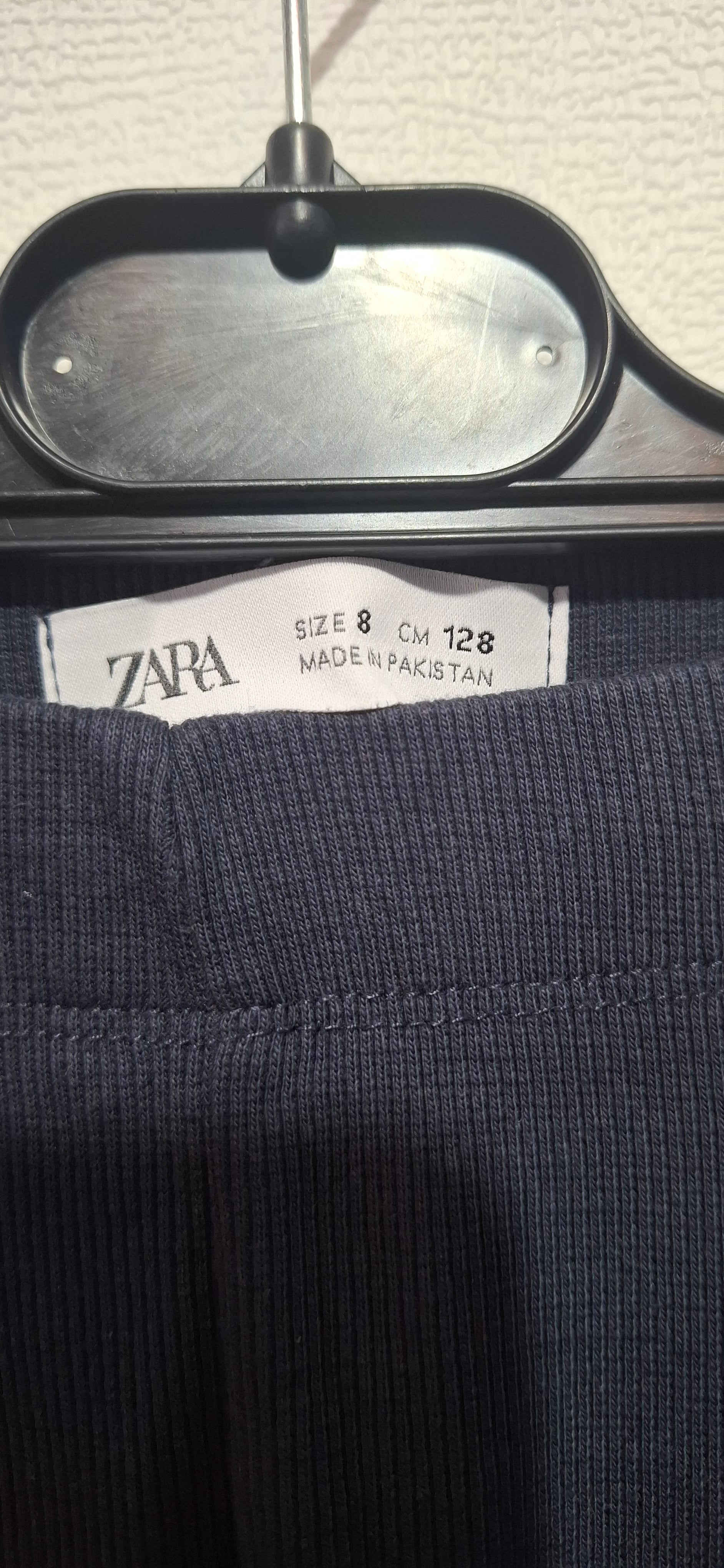 ZARA Prążkowane Legginsy (Granat/Czerń) | Rozmiar 8 lat (128 cm)