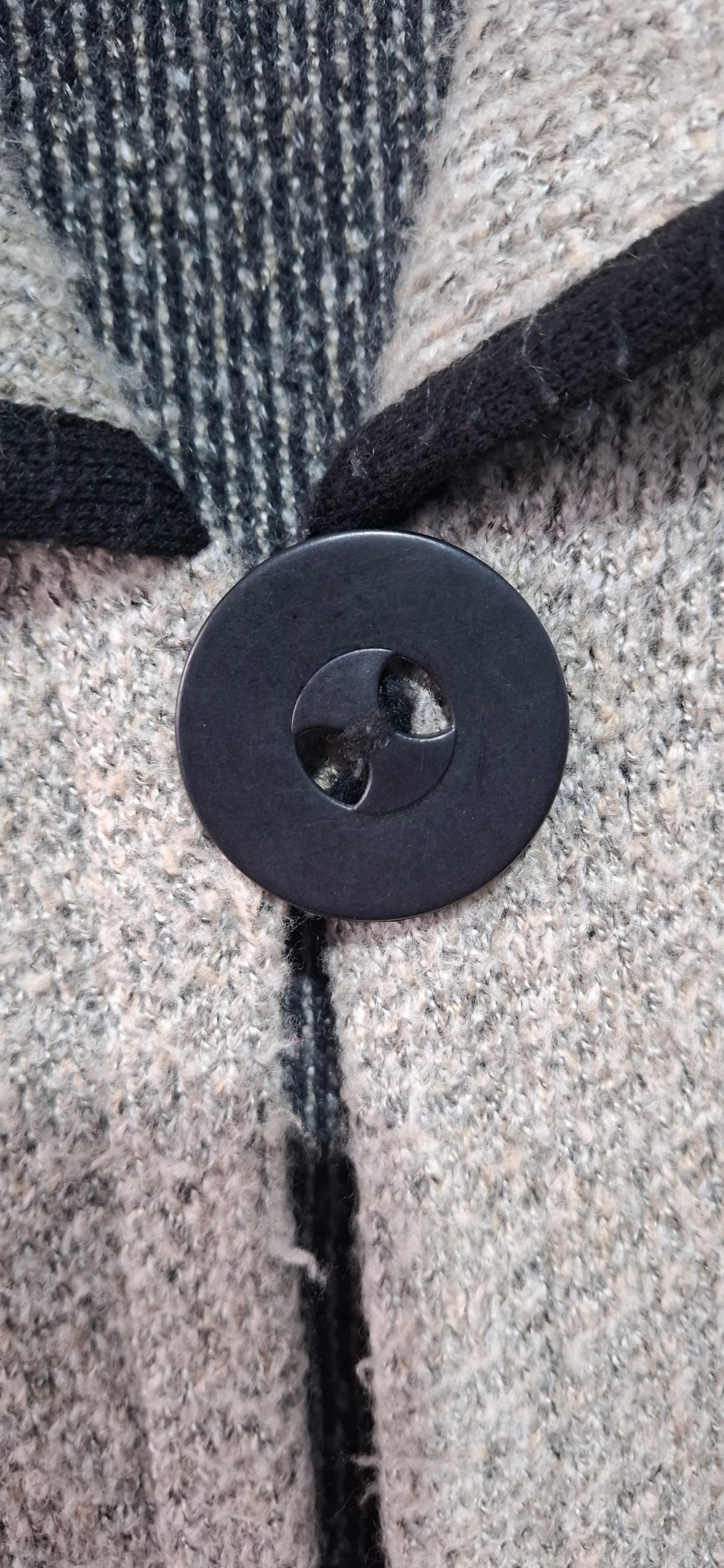 Gruby Kardigan ADAN Sweter Żakiet TWEED Moher Krótki Rękaw POLSKI XL