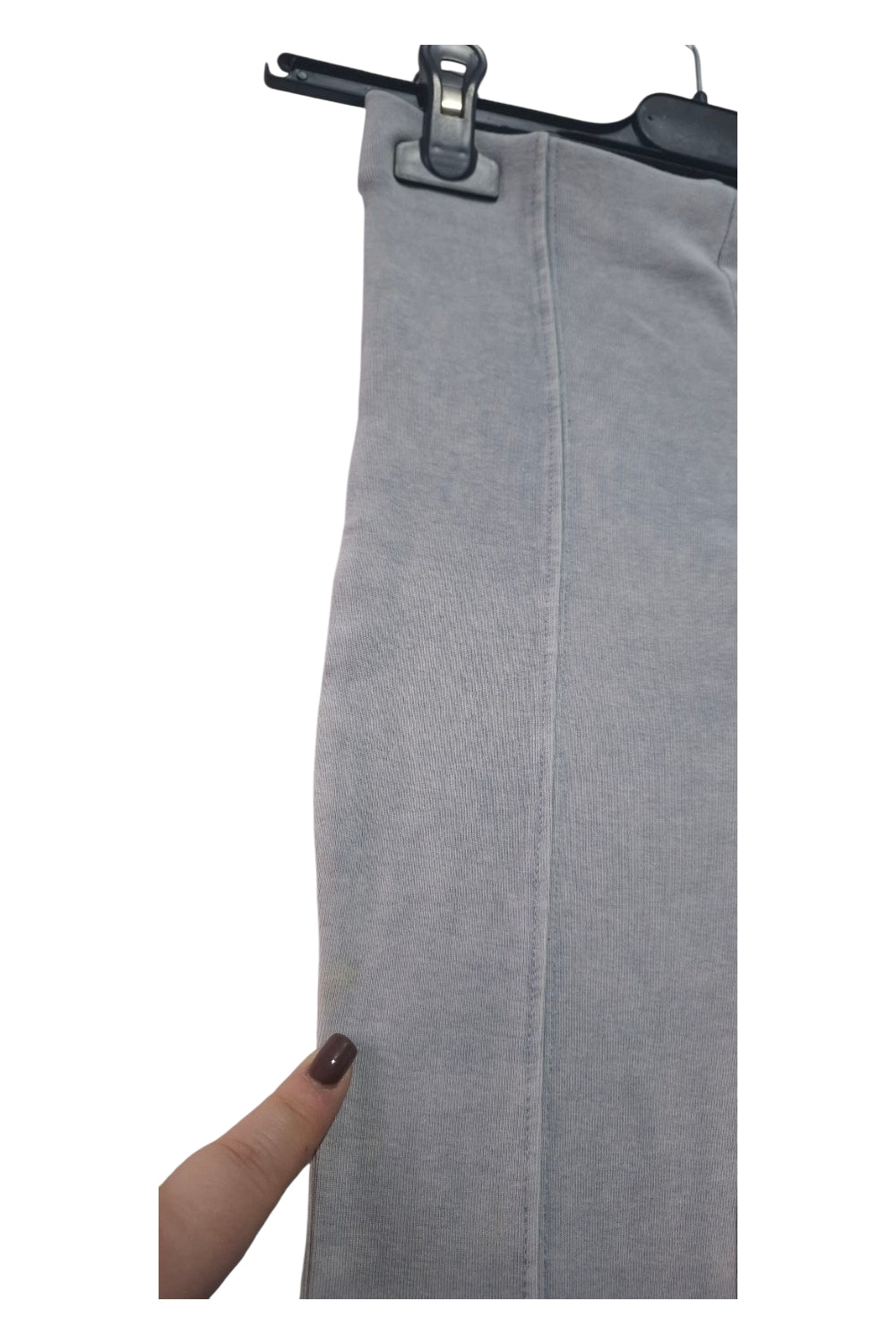 Szare Rybkowane Legginsy Dzwony Dziecięce 128 cm (7-8 lat)