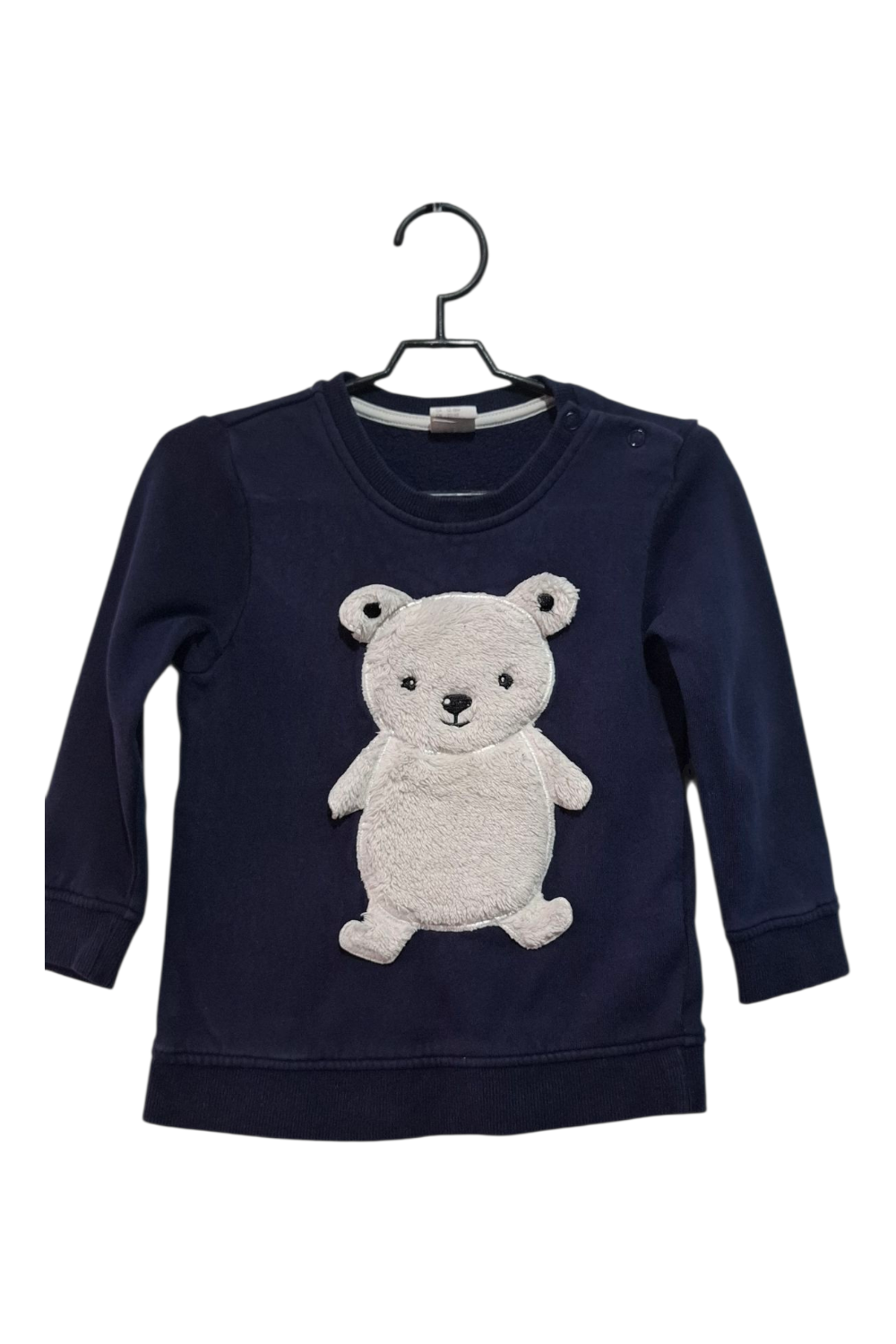 H&M Bluza Granatowa Misiek Polar Rozmiar 86 (12-18M)
