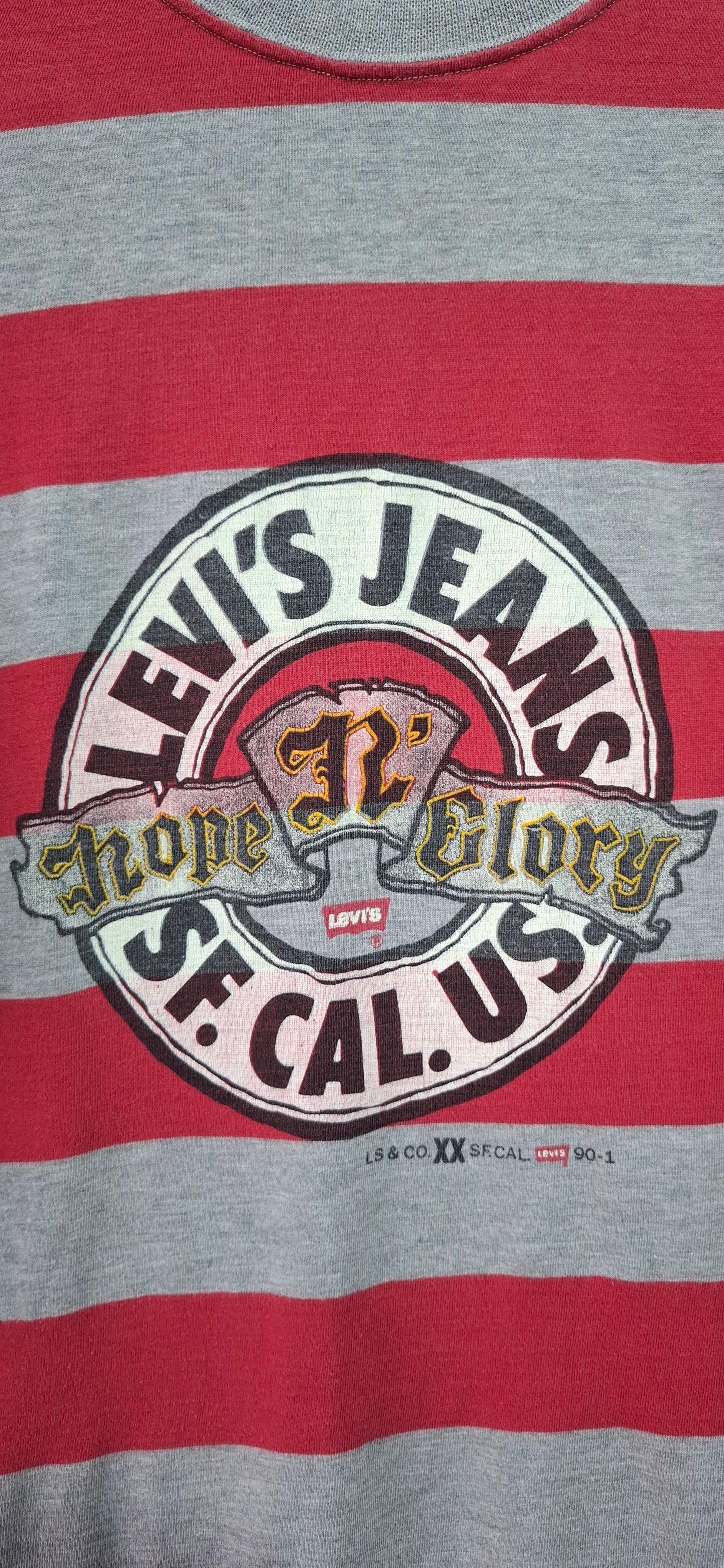 Vintage T-Shirt LEVI'S Jeans Hope N' Glory SF. Cal. US. Pasy M
