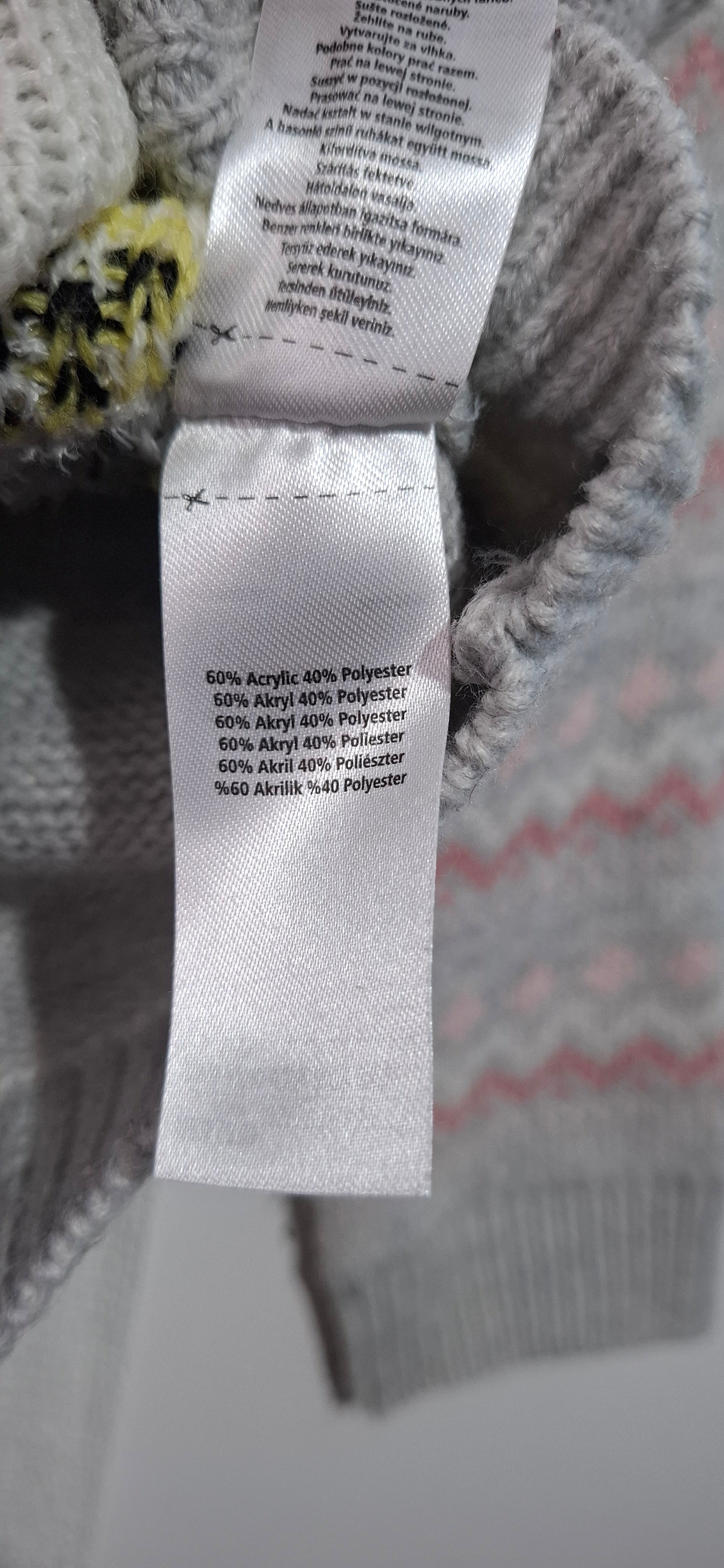 Pingwin Świąteczny Sweterek F&F 4-5 L. 110 cm Akryl/Poliester Zimowy