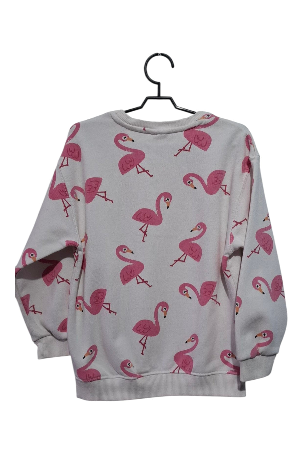 Bluza ZARA 128 cm Różowe Flamingi Długi Rękaw Ocieplana Luźna Krój Oversize Hit