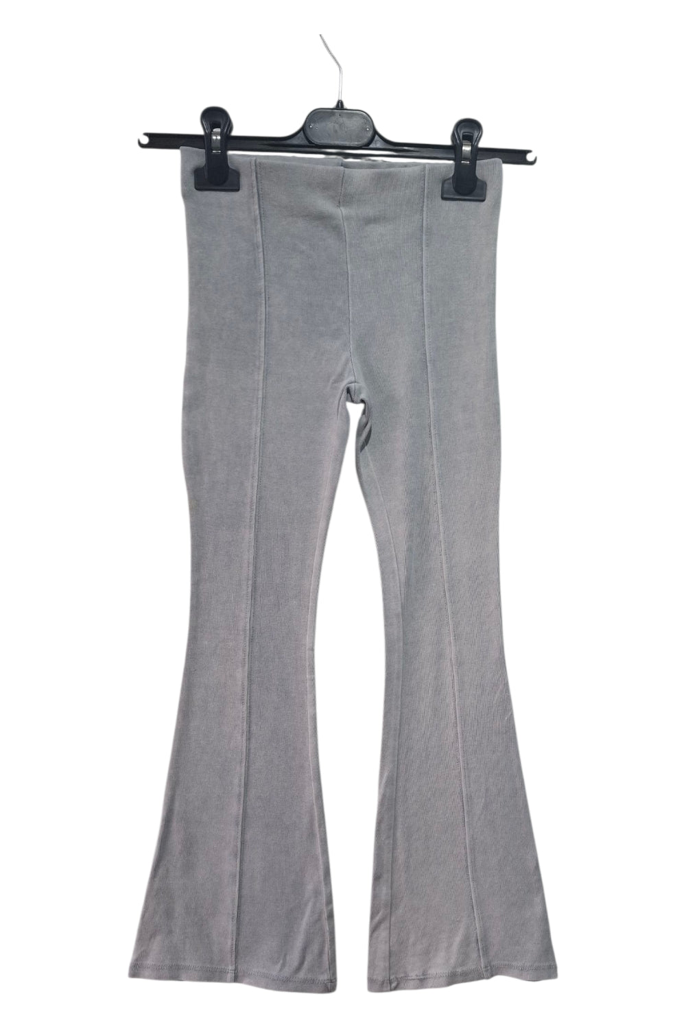 Szare Rybkowane Legginsy Dzwony Dziecięce 128 cm (7-8 lat)