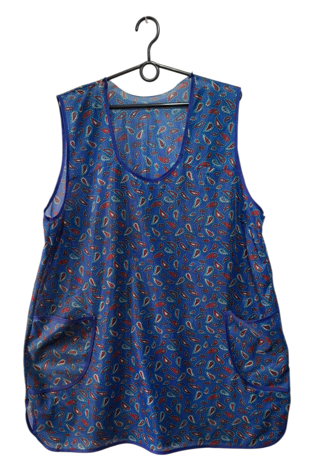 Fartuch / Zapaska Wsuwana w Paisley! Niebieski Retro Wzór