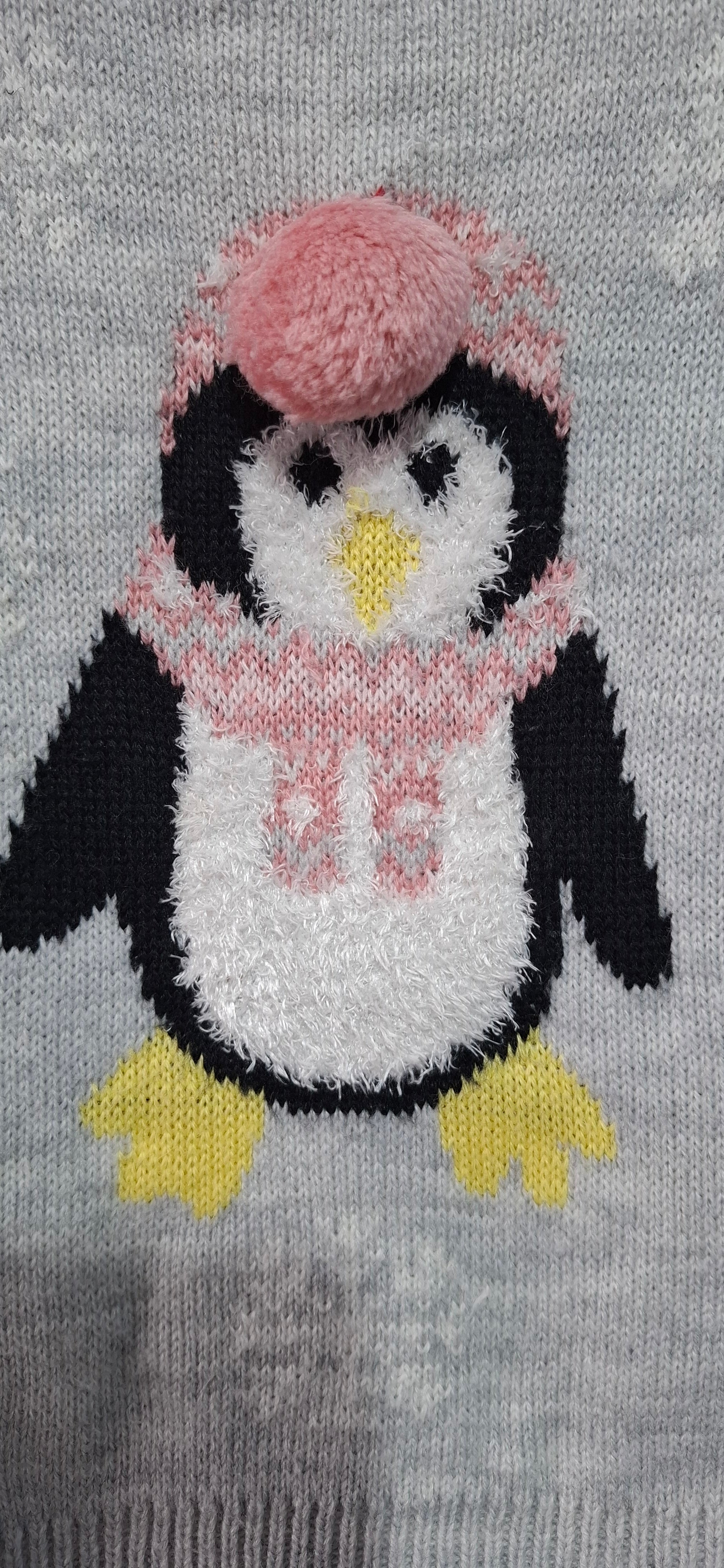 Pingwin Świąteczny Sweterek F&F 4-5 L. 110 cm Akryl/Poliester Zimowy