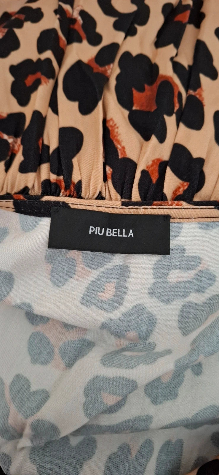 Sukienka Panterka Piu Bella S/M 100% Wiskoza Długi Rękaw SYLWESTER