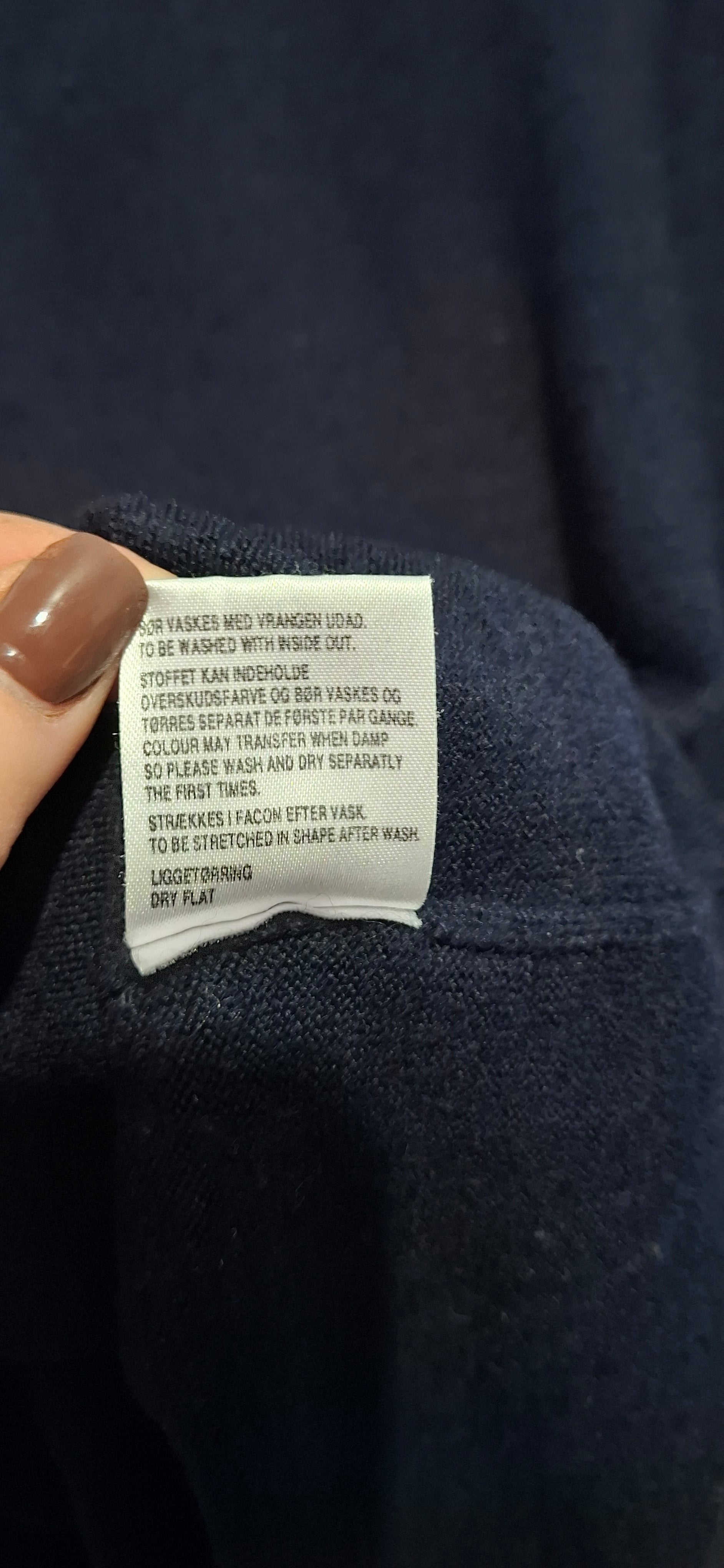 Granatowy Sweter Wełna/Akryl | Rozmiar M (Luźny) | Ciepły Basic