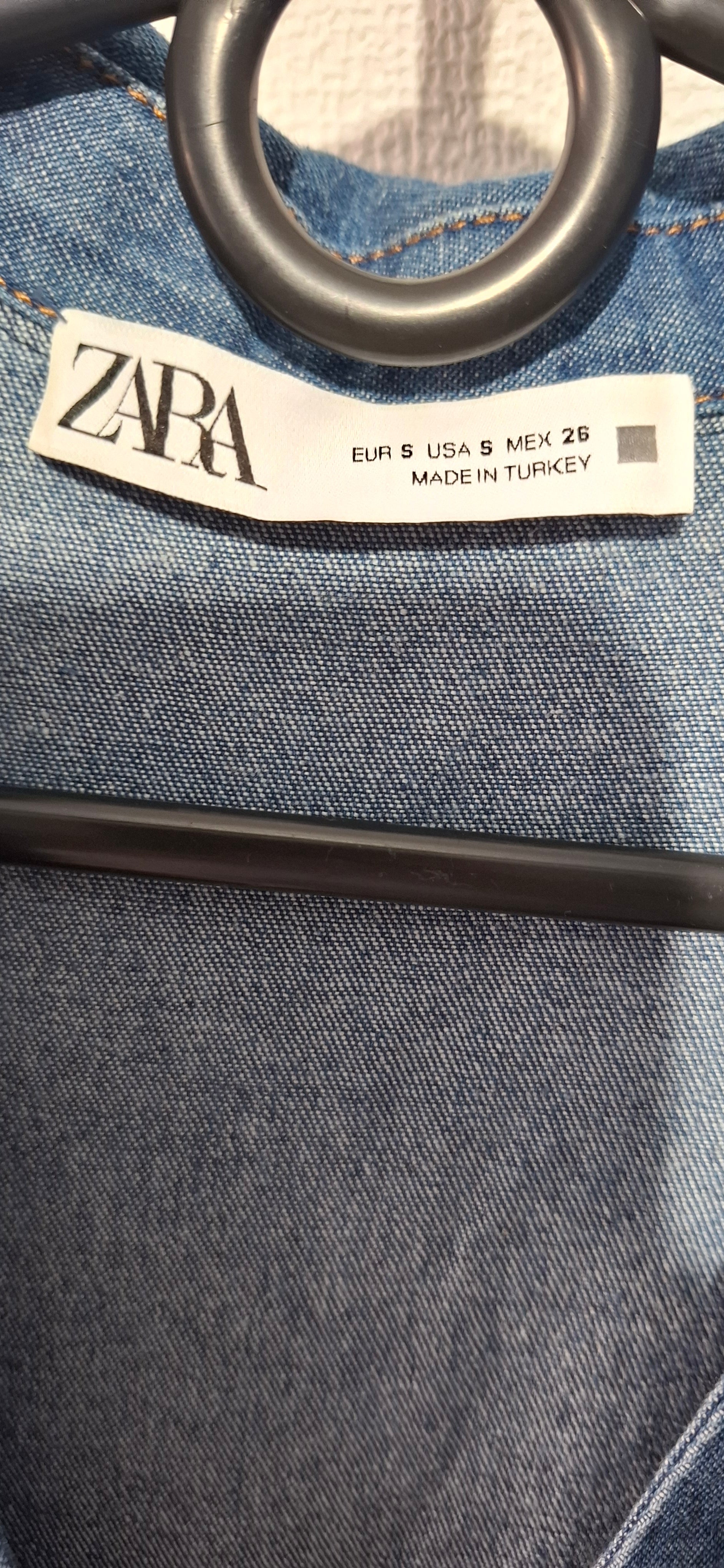 Jeansowa Sukienka ZARA Babydoll S 36 Z Falbanami Denim Napy Super Stan