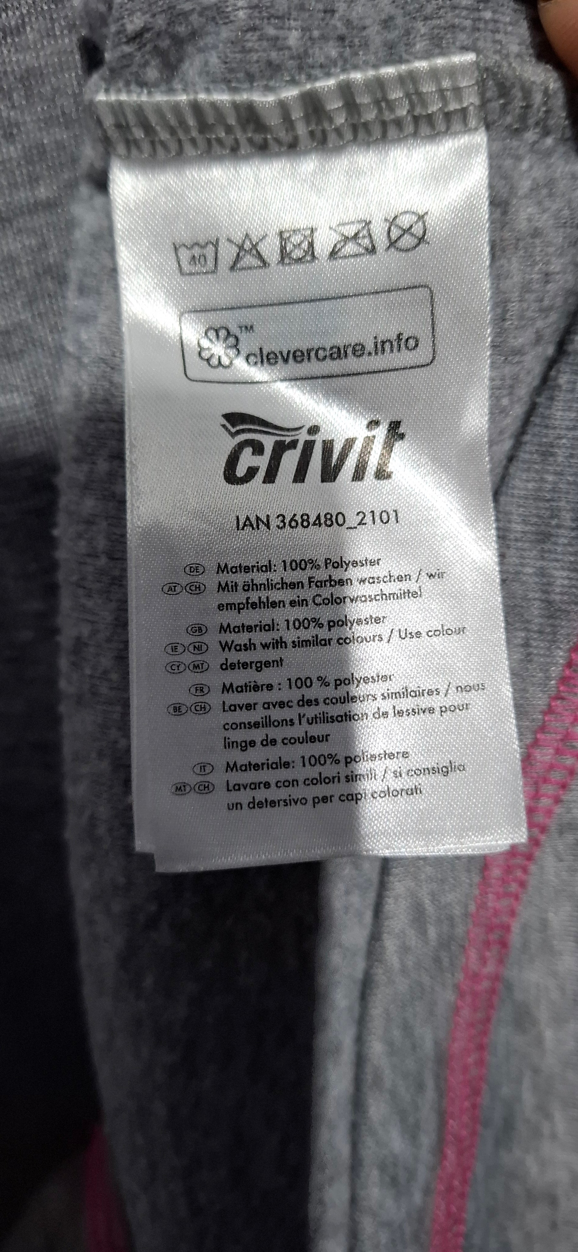 Sportowa Koszulka/Bluza Termiczna Crivit (Lidl) - Rozmiar XL 44/46
