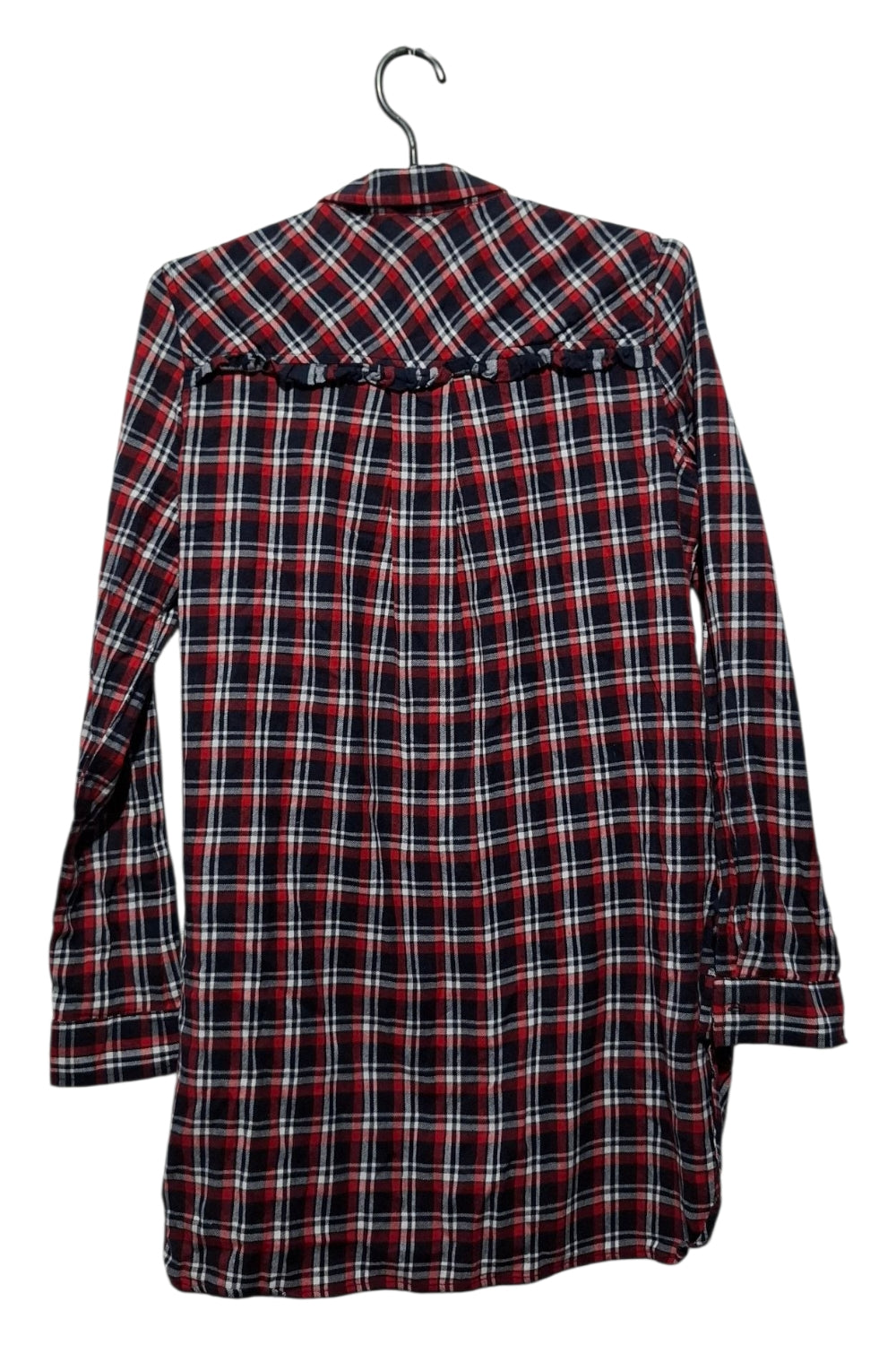 RESERVED Długa Koszula Flanelowa Damska, Rozmiar 38 (M), 100% Bawełna, Czerwień i Granat