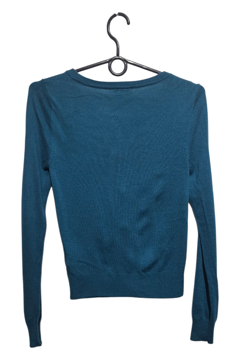 Krótki Kardigan Sweter Killah S Turkus Morska Zieleń Wełna Viskoza