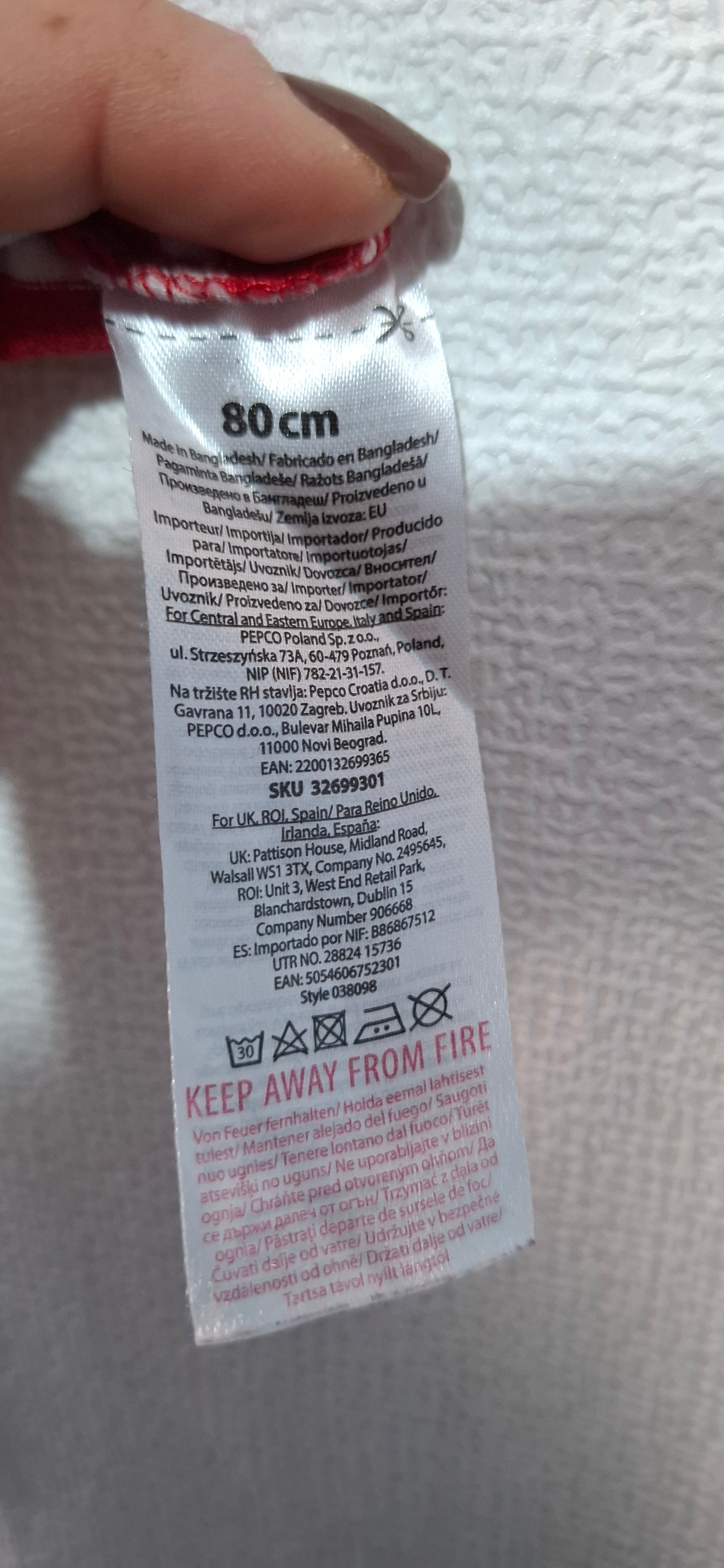 Świąteczna bluzka długi rękaw bobas dziecko r. 80