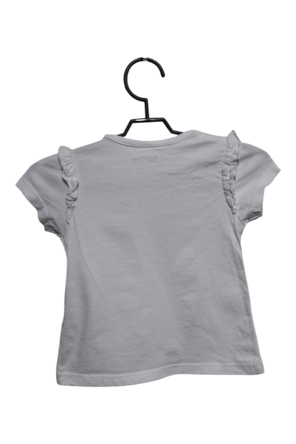 Nutmeg Biały T-shirt Niemowlęcy R. 68 "I Love My Daddy" Falbanki